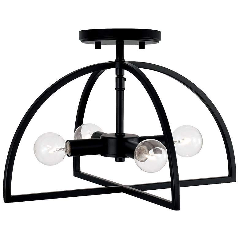 Image 1 HomePlace Lighting Lawson 4 Light Semi-Flush Matte Black