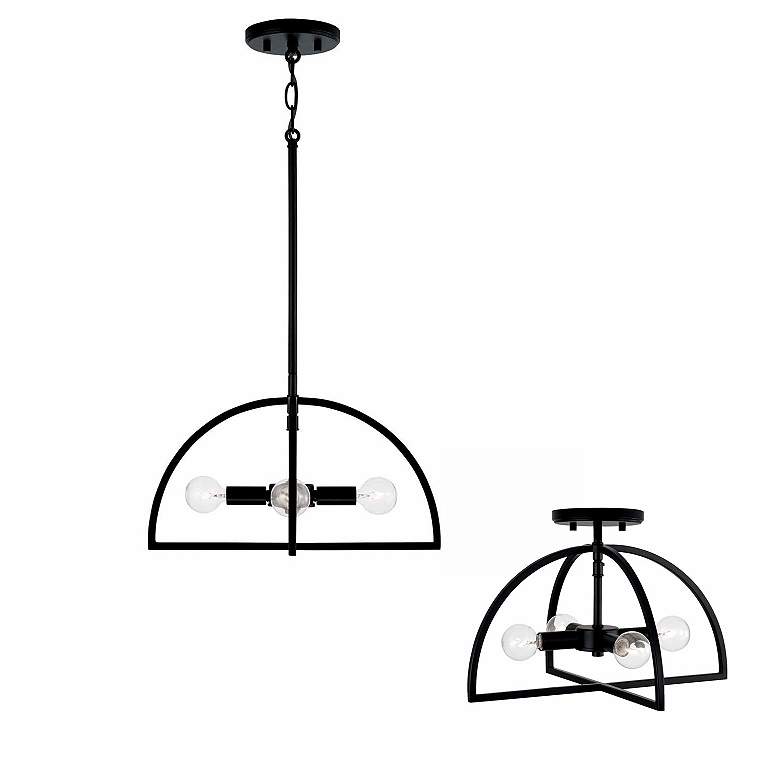 Image 6 HomePlace Lighting Lawson 4 Light Semi-Flush Matte Black more views