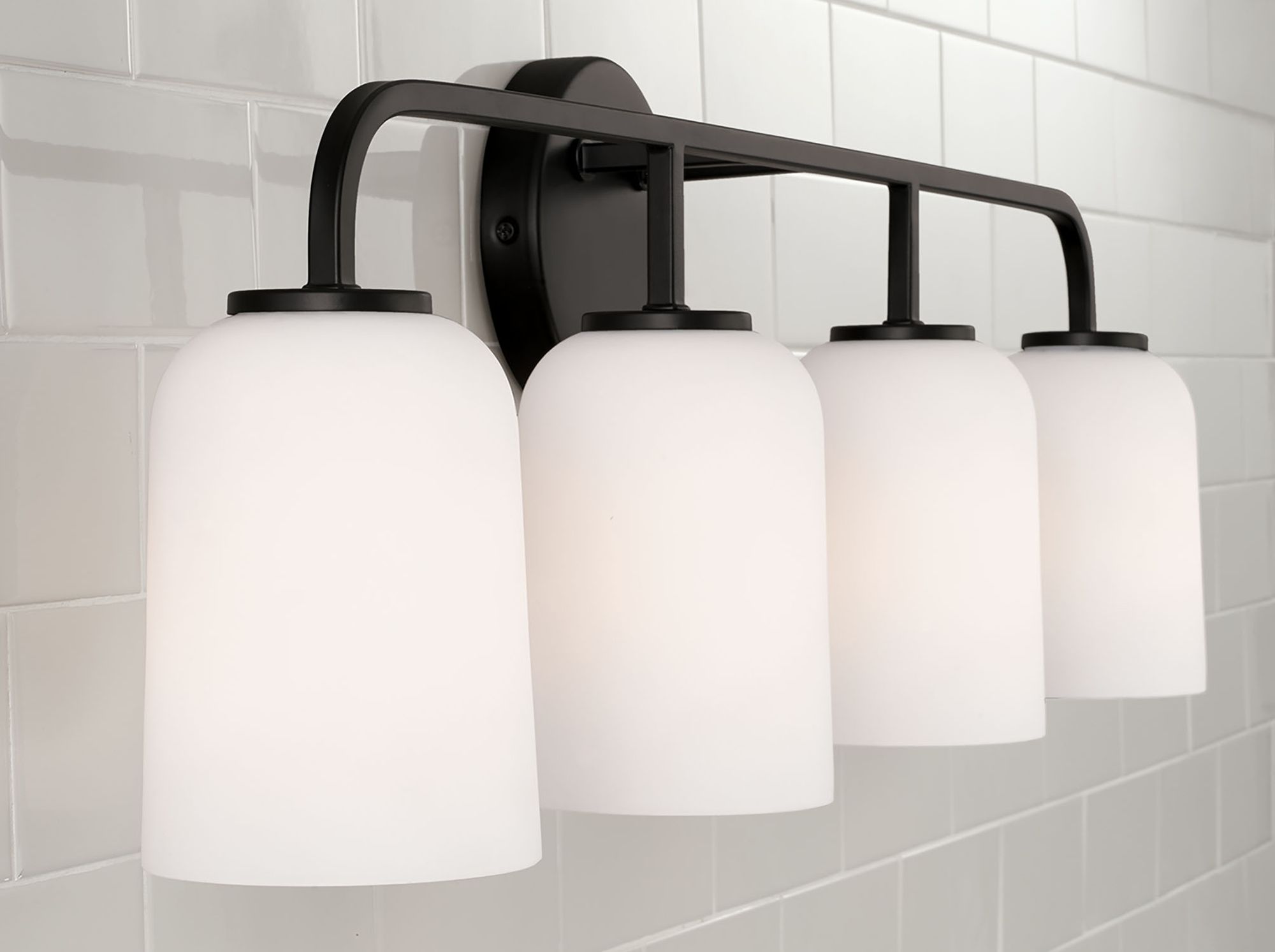 Image 3 HomePlace Lighting Lawson 4 Light Vanity 32.25" Matte Black more views