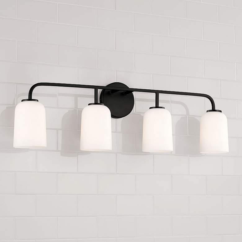 Image 1 HomePlace Lighting Lawson 4 Light Vanity Matte Black