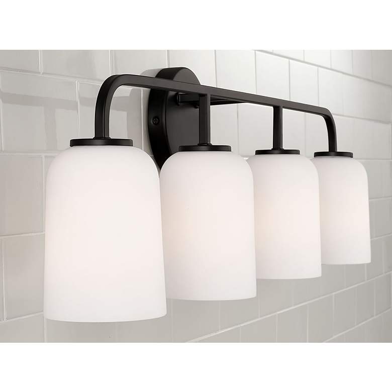 Image 3 HomePlace Lighting Lawson 4 Light Vanity Matte Black more views