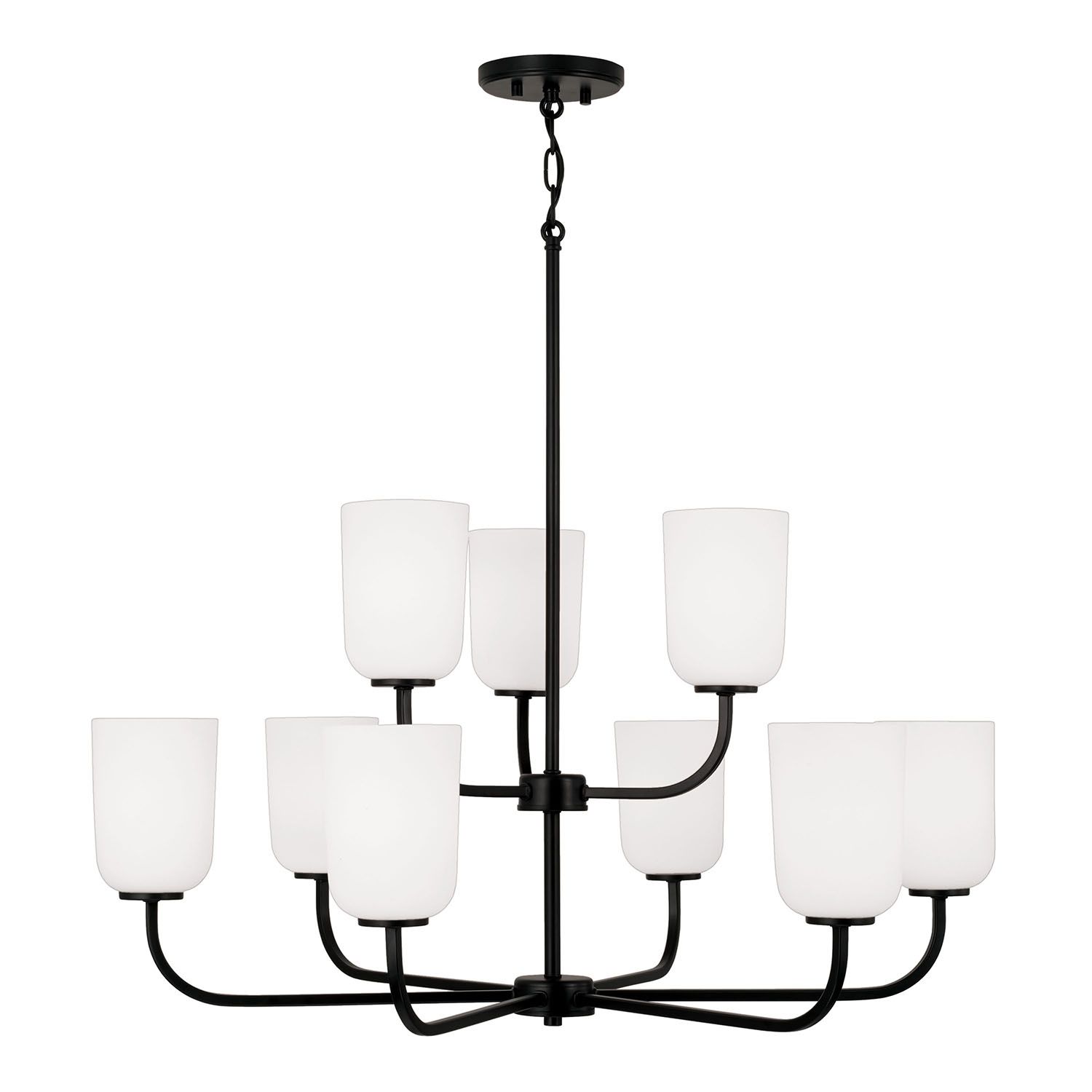 Image 4 HomePlace Lighting Lawson 9 Light Chandelier 32" Matte Black more views