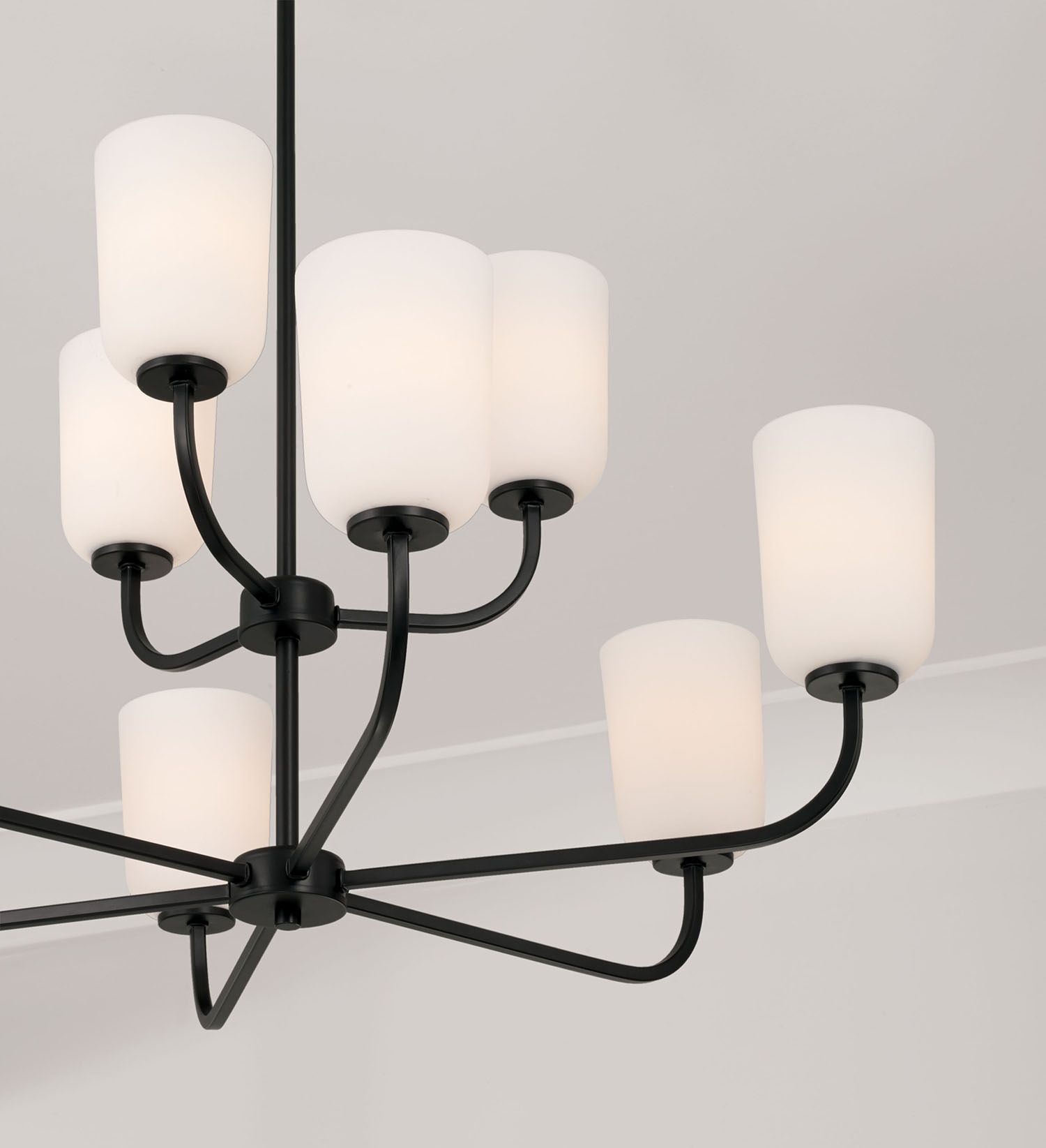 Image 3 HomePlace Lighting Lawson 9 Light Chandelier 32" Matte Black more views