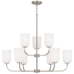 HomePlace Lighting Lawson 9 Light Chandelier Brushed Nickel
