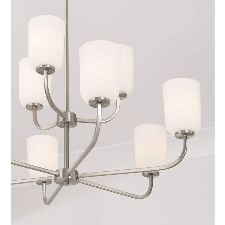 Image 3 HomePlace Lighting Lawson 9 Light Chandelier Brushed Nickel more views