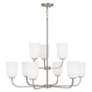 4_HomePlace Lighting Lawson 9 Light Chandelier Brushed Nickel more views