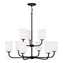 Thumbnail4 of HomePlace Lighting Lawson 9 Light Chandelier Matte Black more views