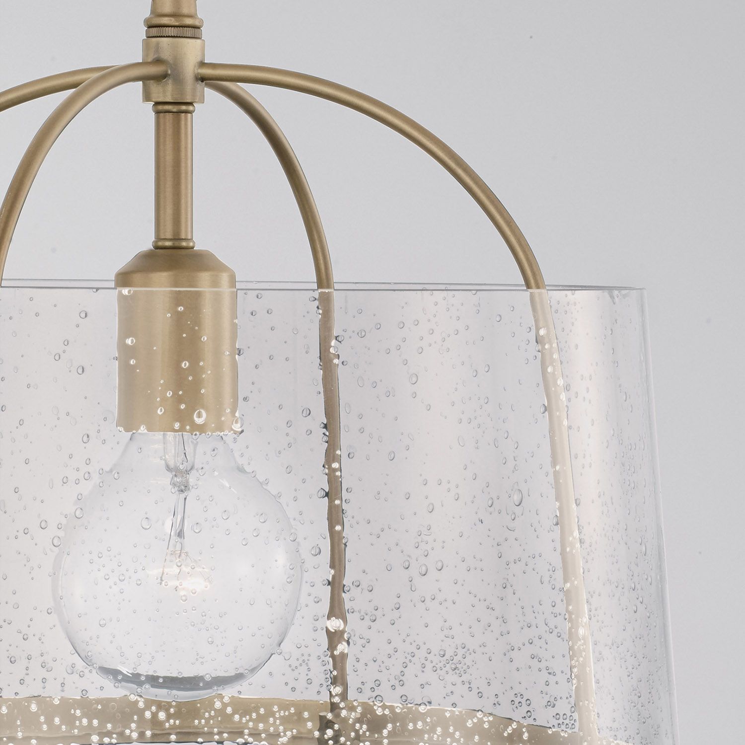 Image 3 HomePlace Lighting Madison 1 Light Semi-Flush 13" Aged Brass more views