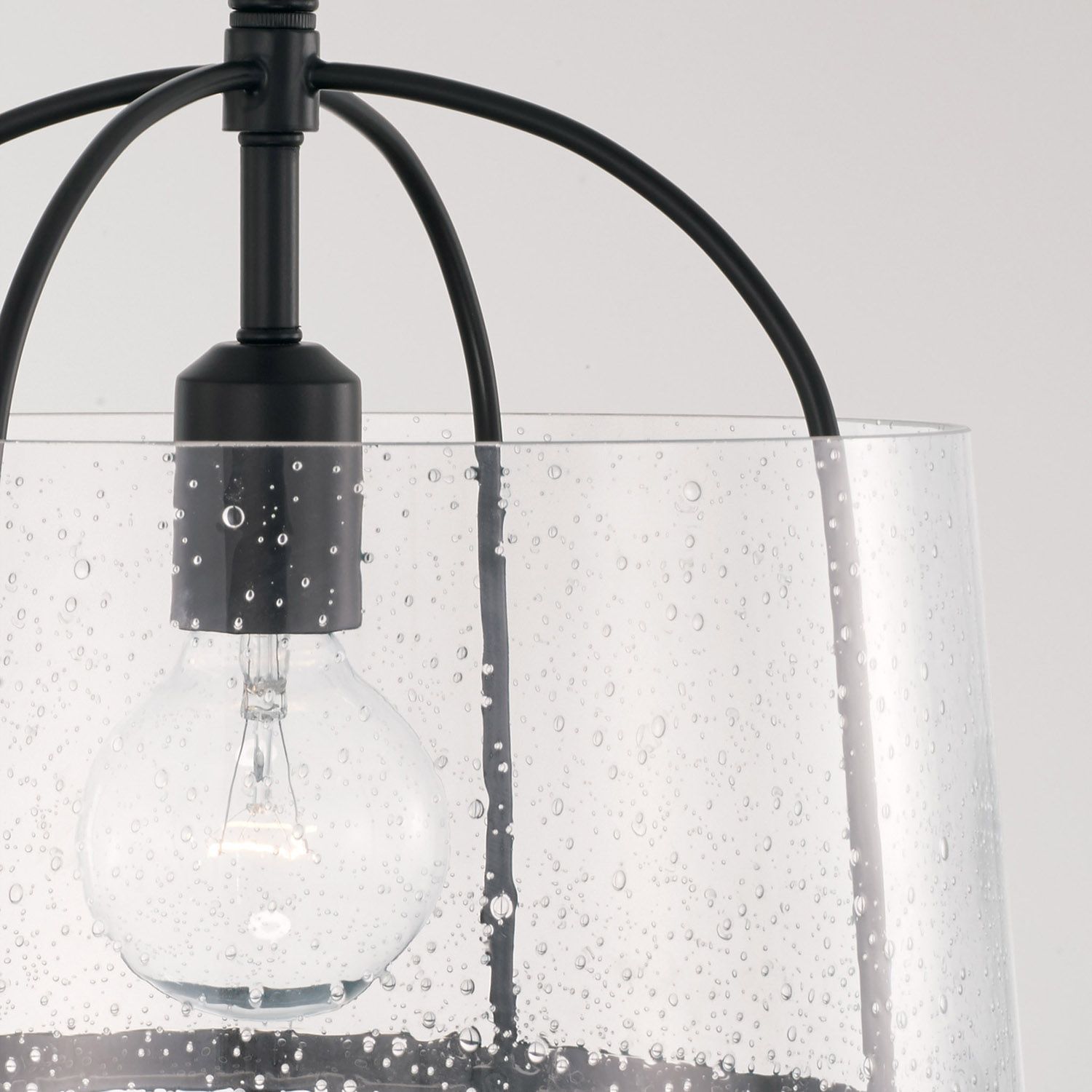 Image 3 HomePlace Lighting Madison 1 Light Semi Flush 13" Matte Black more views