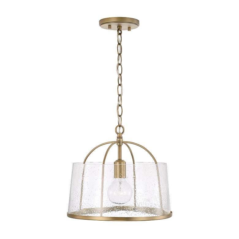 Image 5 HomePlace Lighting Madison 1 Light Semi-Flush Aged Brass more views