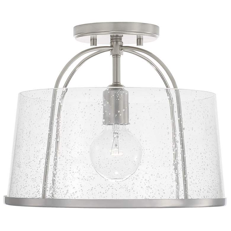 Image 1 HomePlace Lighting Madison 1 Light Semi-Flush Brushed Nickel