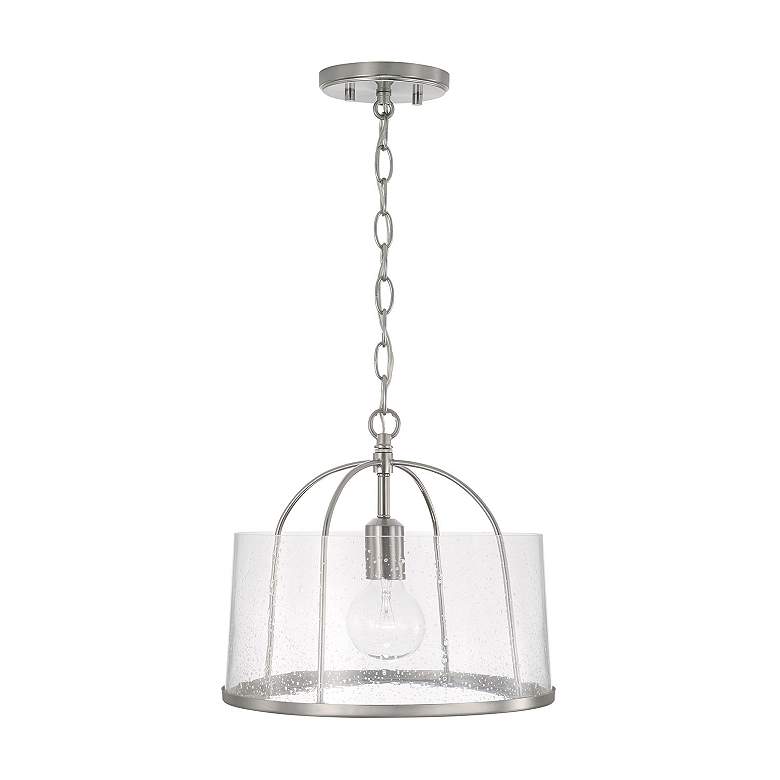 Image 5 HomePlace Lighting Madison 1 Light Semi-Flush Brushed Nickel more views