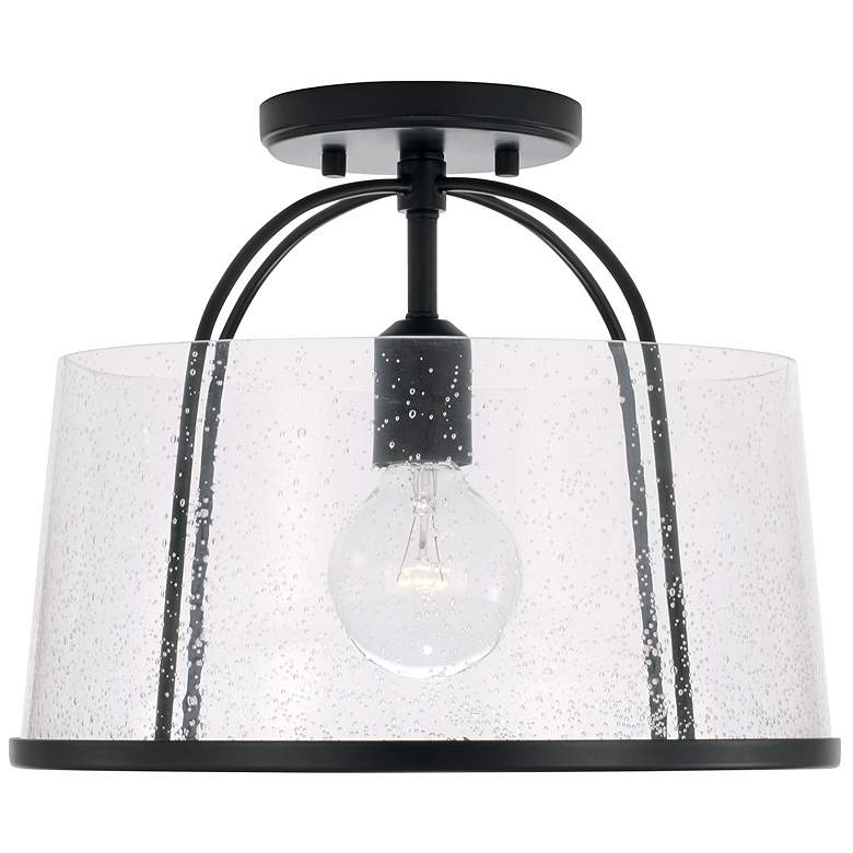 Image 1 HomePlace Lighting Madison 1 Light Semi-Flush Matte Black