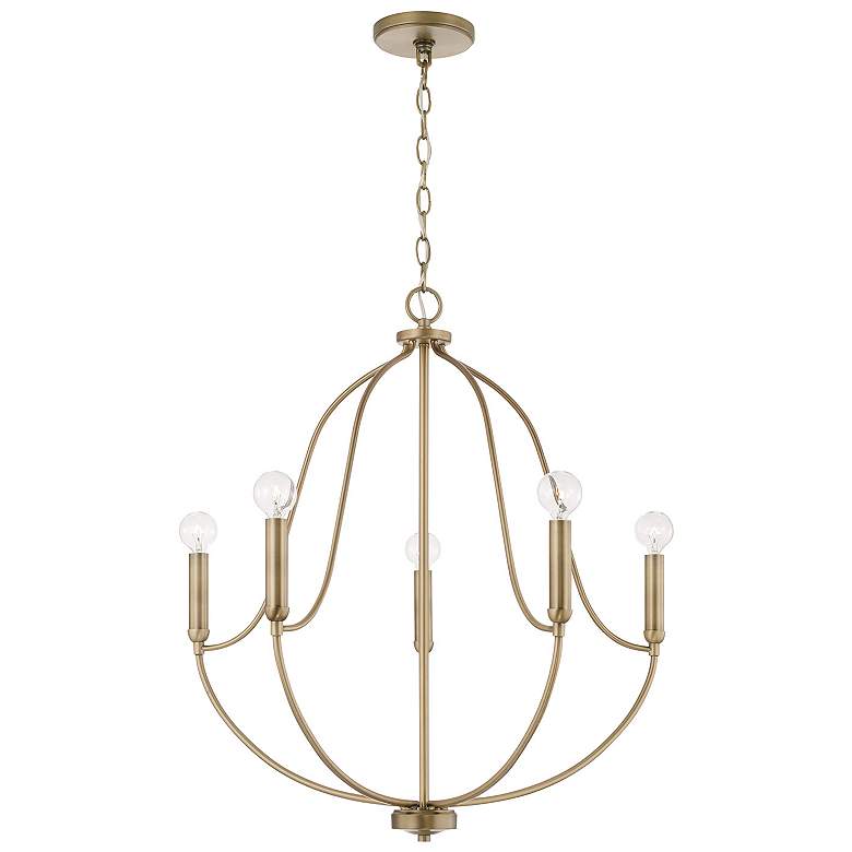 Image 1 HomePlace Lighting Madison 5 Light Chandelier Aged Brass