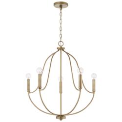HomePlace Lighting Madison 5 Light Chandelier Aged Brass