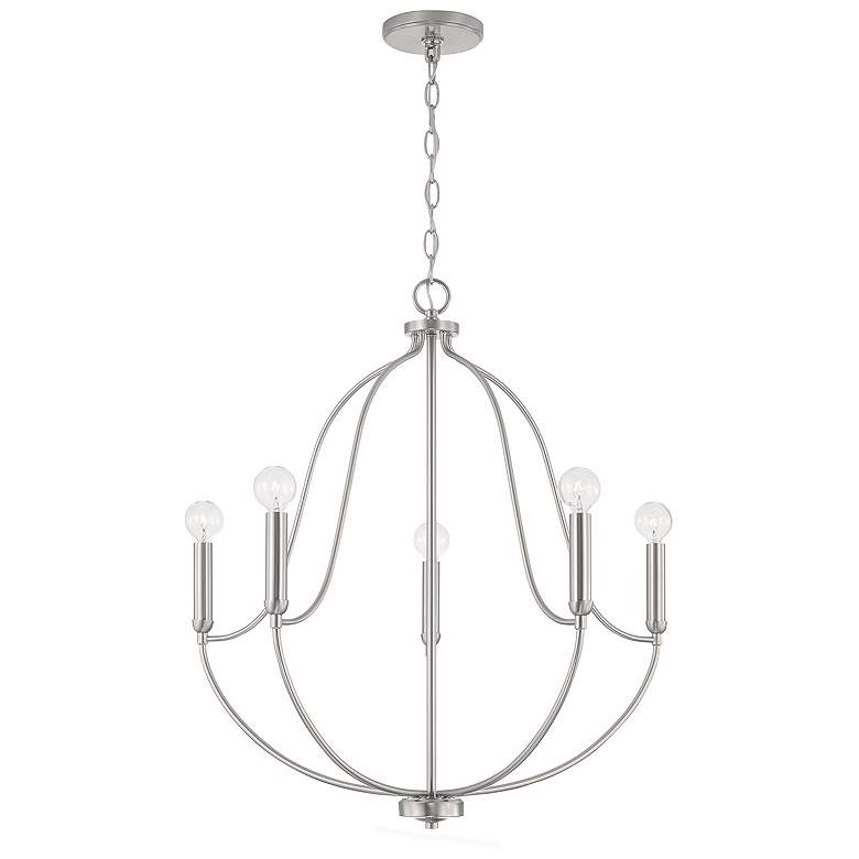 Image 1 HomePlace Lighting Madison 5 Light Chandelier Brushed Nickel