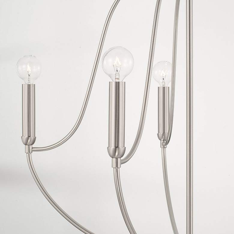 Image 3 HomePlace Lighting Madison 5 Light Chandelier Brushed Nickel more views