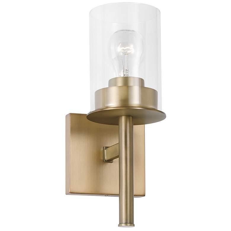 Image 1 HomePlace Lighting Mason 1 Light Sconce Aged Brass