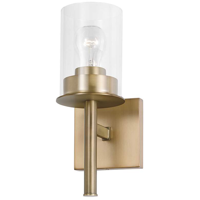 Image 2 HomePlace Lighting Mason 1 Light Sconce Aged Brass