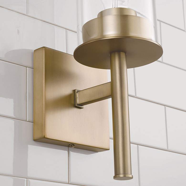 Image 3 HomePlace Lighting Mason 1 Light Sconce Aged Brass more views
