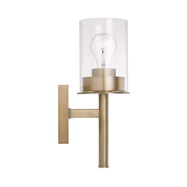 Image 5 HomePlace Lighting Mason 1 Light Sconce Aged Brass more views