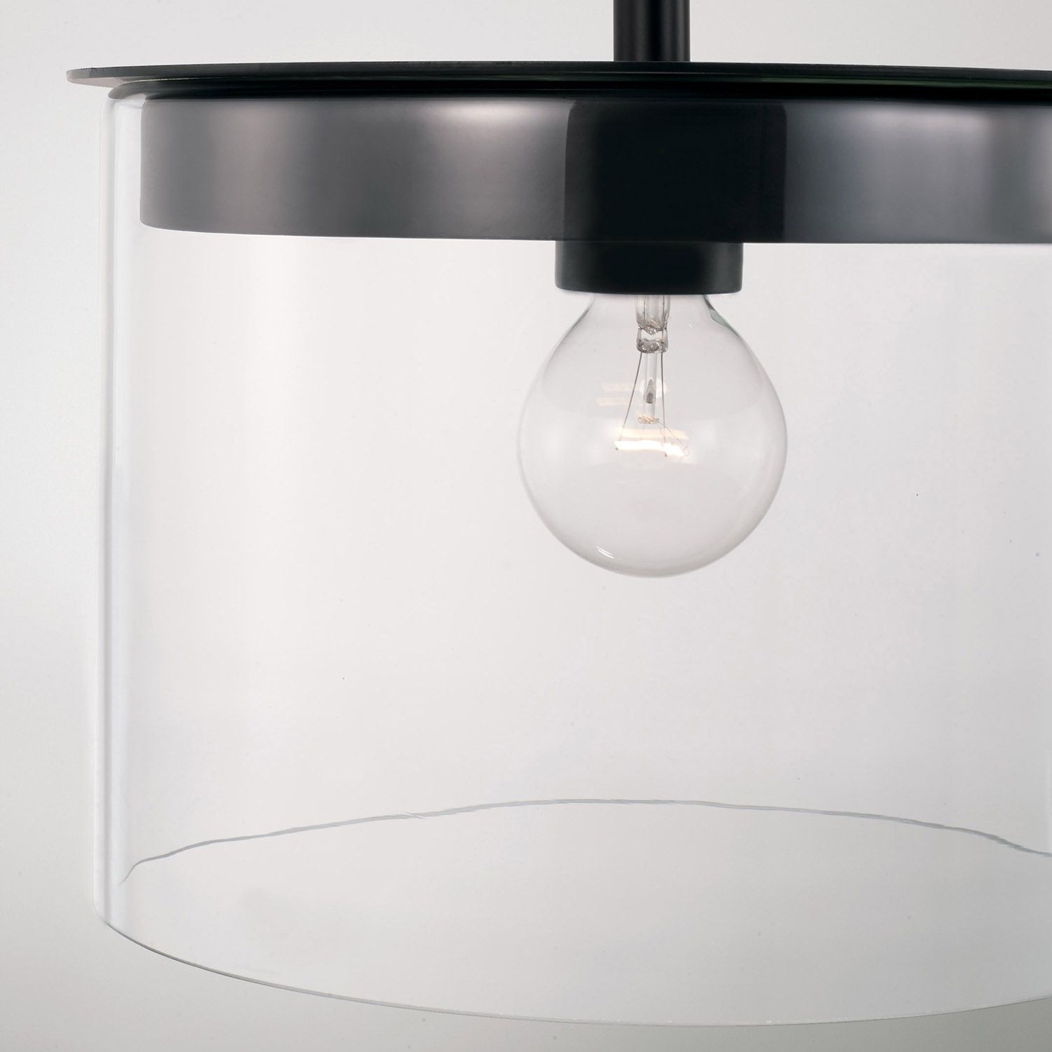 Image 3 HomePlace Lighting Mason 1 Light Semi Flush 13.25" Matte Black more views