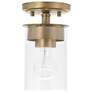 1_HomePlace Lighting Mason 1 Light Semi-Flush Aged Brass