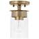 HomePlace Lighting Mason 1 Light Semi-Flush Aged Brass