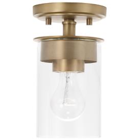 HomePlace Lighting Mason 1 Light Semi-Flush Aged Brass HomePlace Lighting Mason 1 Light Semi-Flush Aged Brass