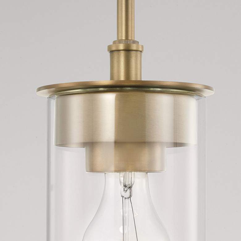 Image 3 HomePlace Lighting Mason 1 Light Semi-Flush Aged Brass more views