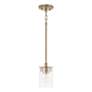 4_HomePlace Lighting Mason 1 Light Semi-Flush Aged Brass more views