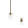 5_HomePlace Lighting Mason 1 Light Semi-Flush Aged Brass more views