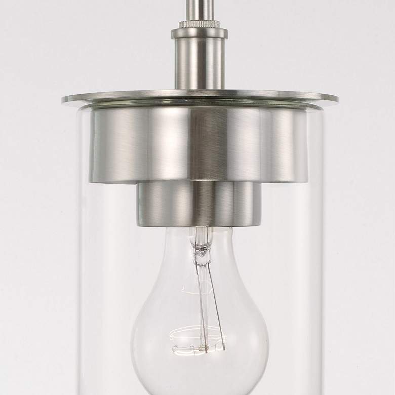 Image 3 HomePlace Lighting Mason 1 Light Semi-Flush Brushed Nickel more views