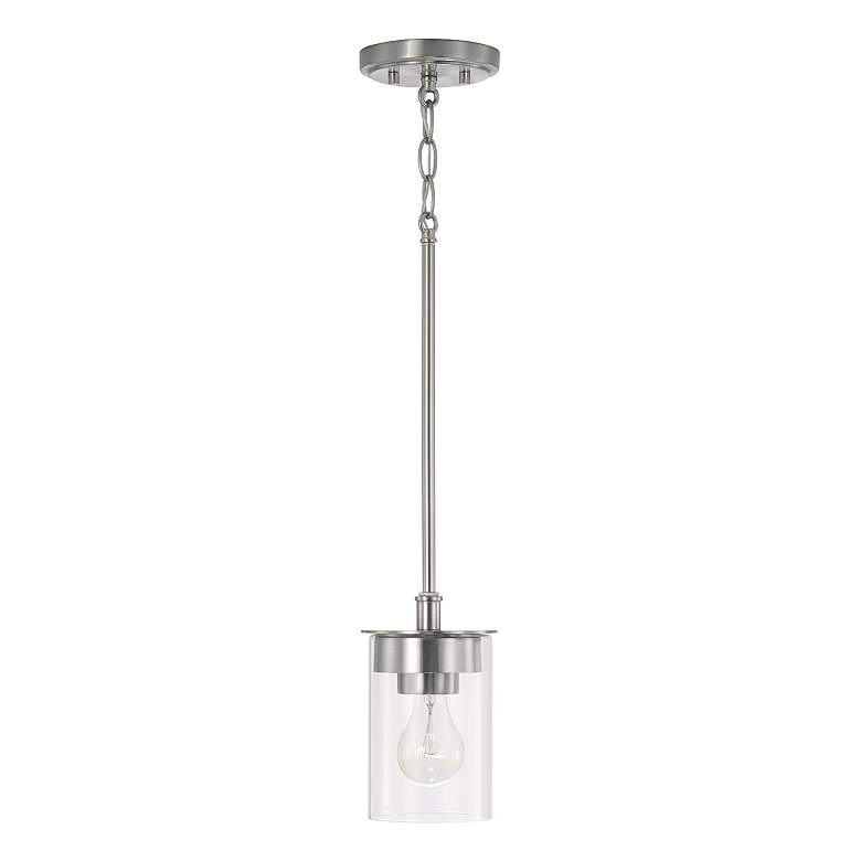 Image 4 HomePlace Lighting Mason 1 Light Semi-Flush Brushed Nickel more views