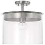 2_HomePlace Lighting Mason 1 Light Semi-Flush Brushed Nickel
