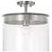 HomePlace Lighting Mason 1 Light Semi-Flush Brushed Nickel