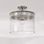 1_HomePlace Lighting Mason 1 Light Semi-Flush Brushed Nickel