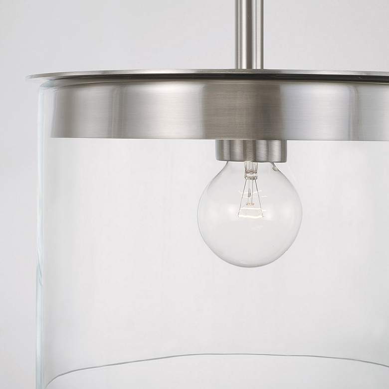 Image 4 HomePlace Lighting Mason 1 Light Semi-Flush Brushed Nickel more views