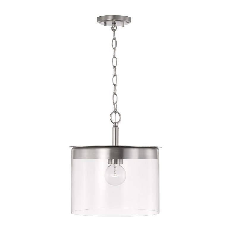 Image 5 HomePlace Lighting Mason 1 Light Semi-Flush Brushed Nickel more views