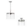 6_HomePlace Lighting Mason 1 Light Semi-Flush Brushed Nickel more views