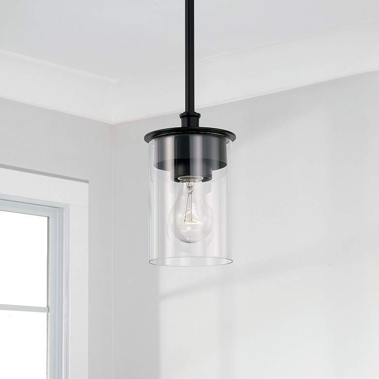 Image 2 HomePlace Lighting Mason 1 Light Semi-Flush Matte Black more views