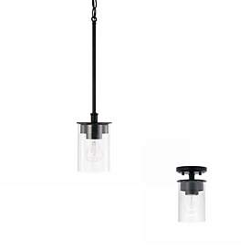 Image5 of HomePlace Lighting Mason 1 Light Semi-Flush Matte Black more views