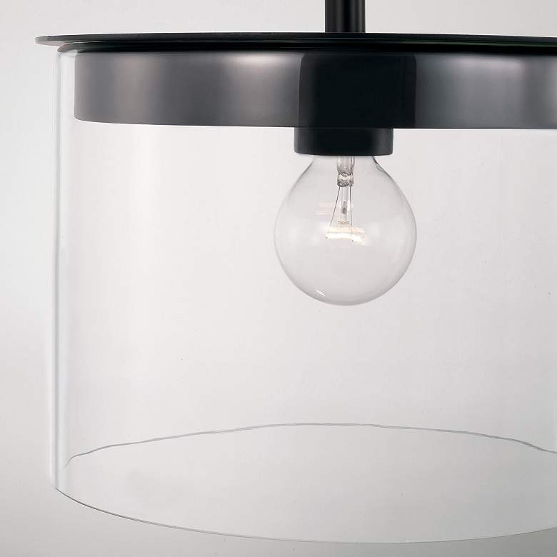 Image 3 HomePlace Lighting Mason 1 Light Semi-Flush Matte Black more views