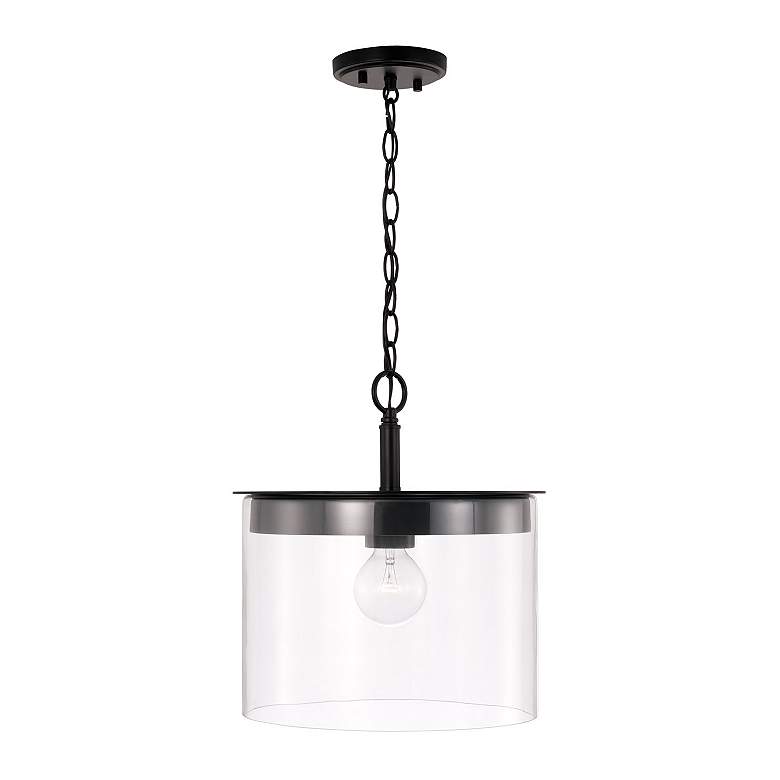 Image 5 HomePlace Lighting Mason 1 Light Semi-Flush Matte Black more views