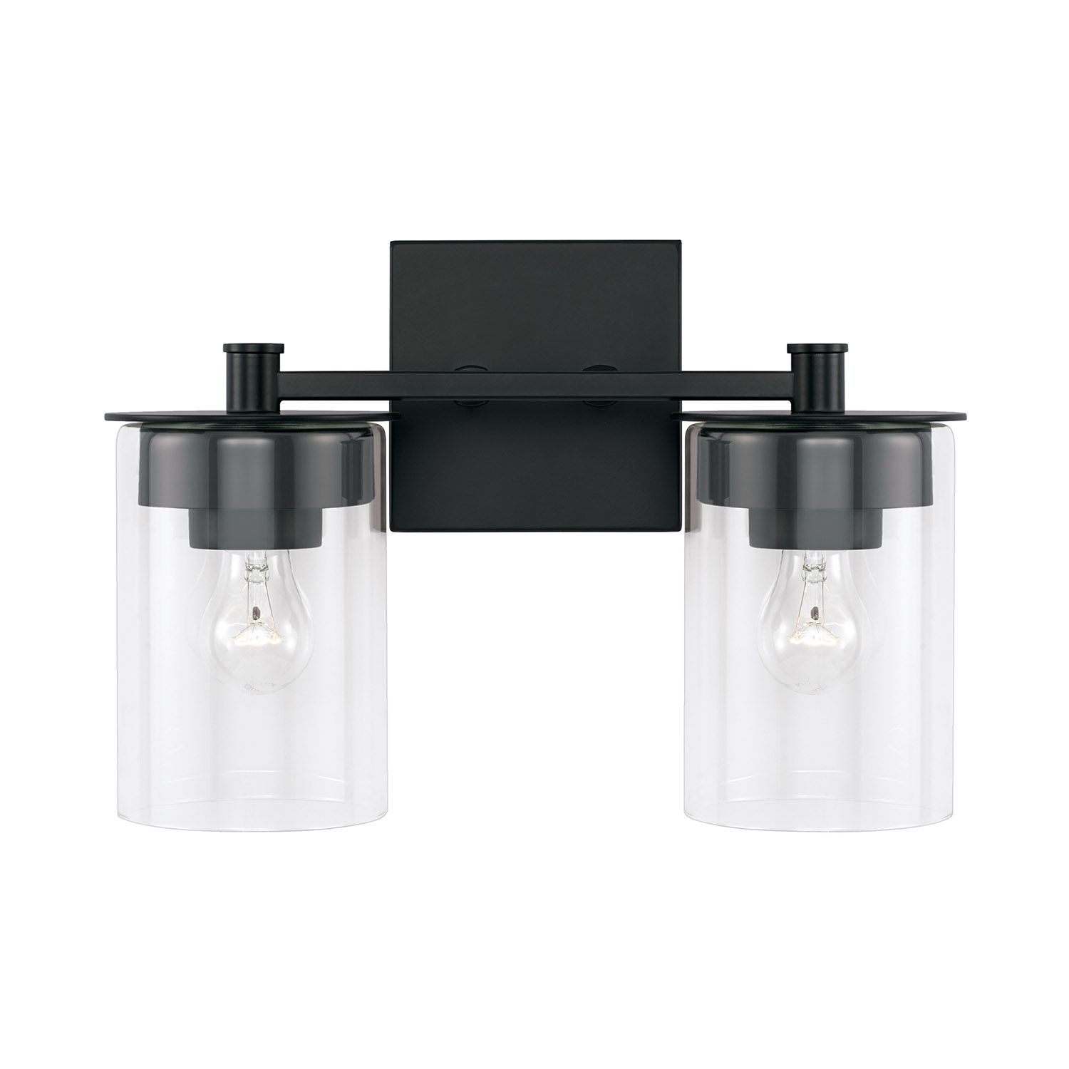Image 4 HomePlace Lighting Mason 2 Light Vanity 13.75" Matte Black more views