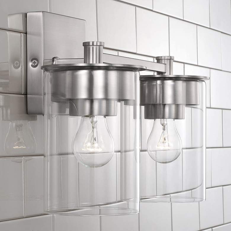 Image 3 HomePlace Lighting Mason 2 Light Vanity Brushed Nickel more views