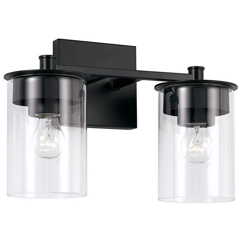 Image 2 HomePlace Lighting Mason 2 Light Vanity Matte Black