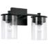 HomePlace Lighting Mason 2 Light Vanity Matte Black