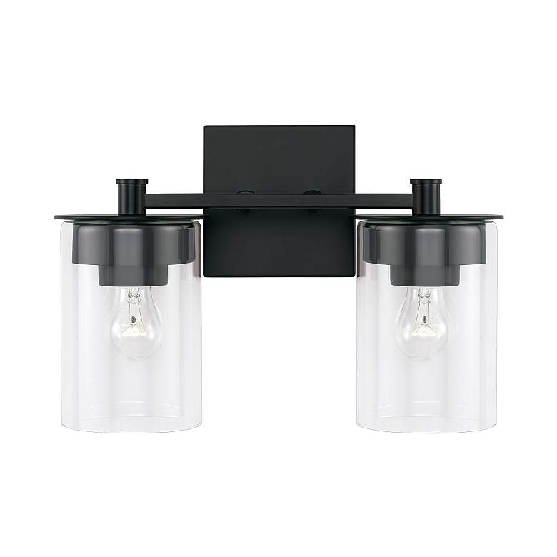 Image 4 HomePlace Lighting Mason 2 Light Vanity Matte Black more views