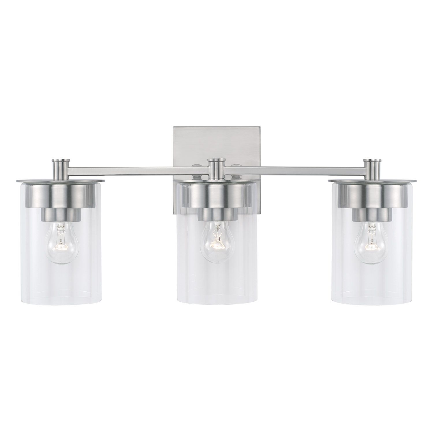 Image 4 HomePlace Lighting Mason 3 Light Vanity 21.25" Brushed Nickel more views